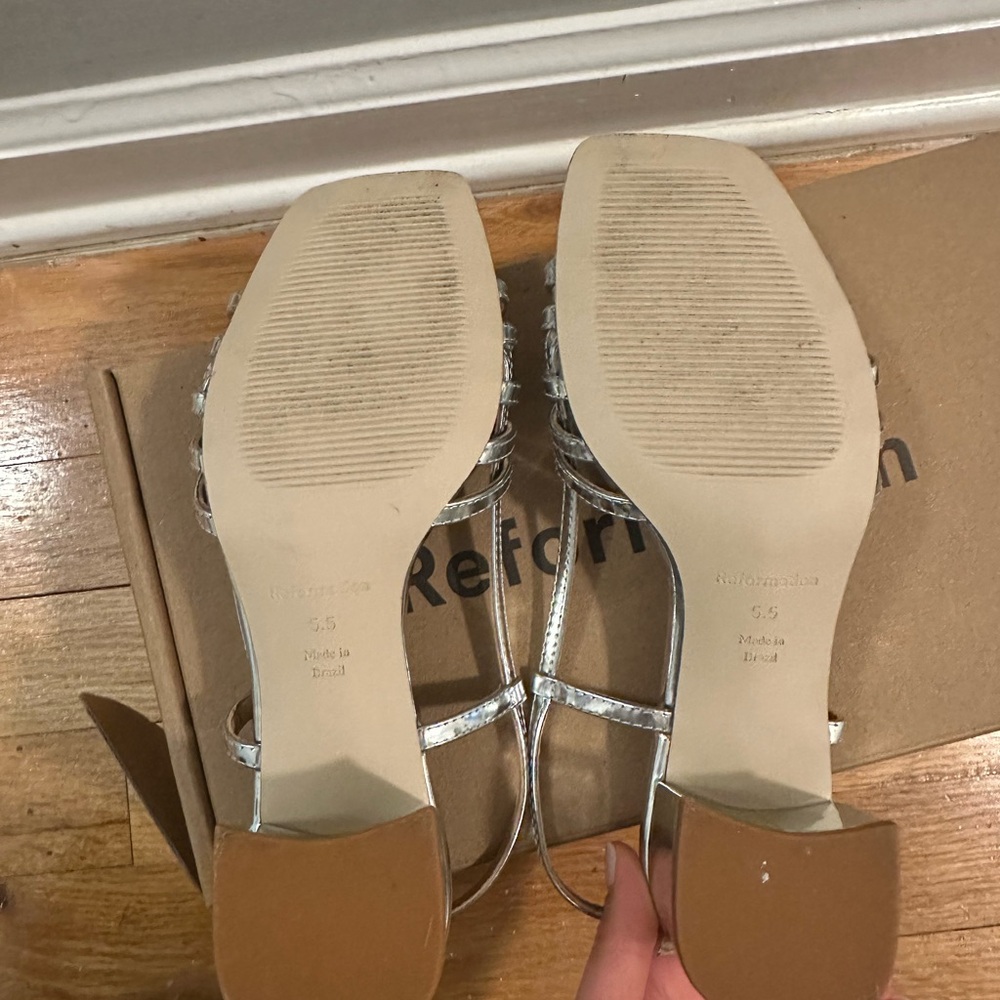 Reformation Eleonora Sling Back Block Heel Sandals - Picture 10 of 13